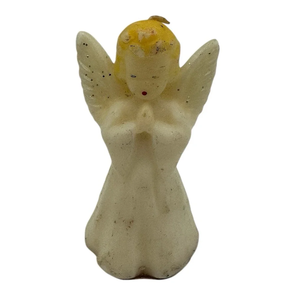 Vintage Gurley‎ Candle Praying Christmas Angel 5